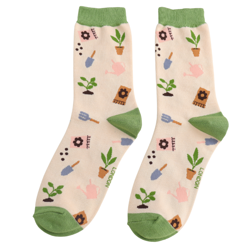 Miss Sparrow Bambus Socken Damen Garten