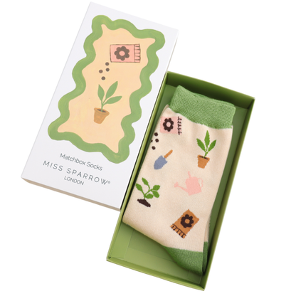 Miss Sparrow Bambus Socken Damen Garten
