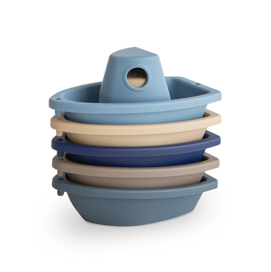 Mushie Badespielzeug Boote, blau