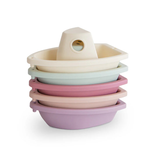 Mushie Badespielzeug Boote, rosa