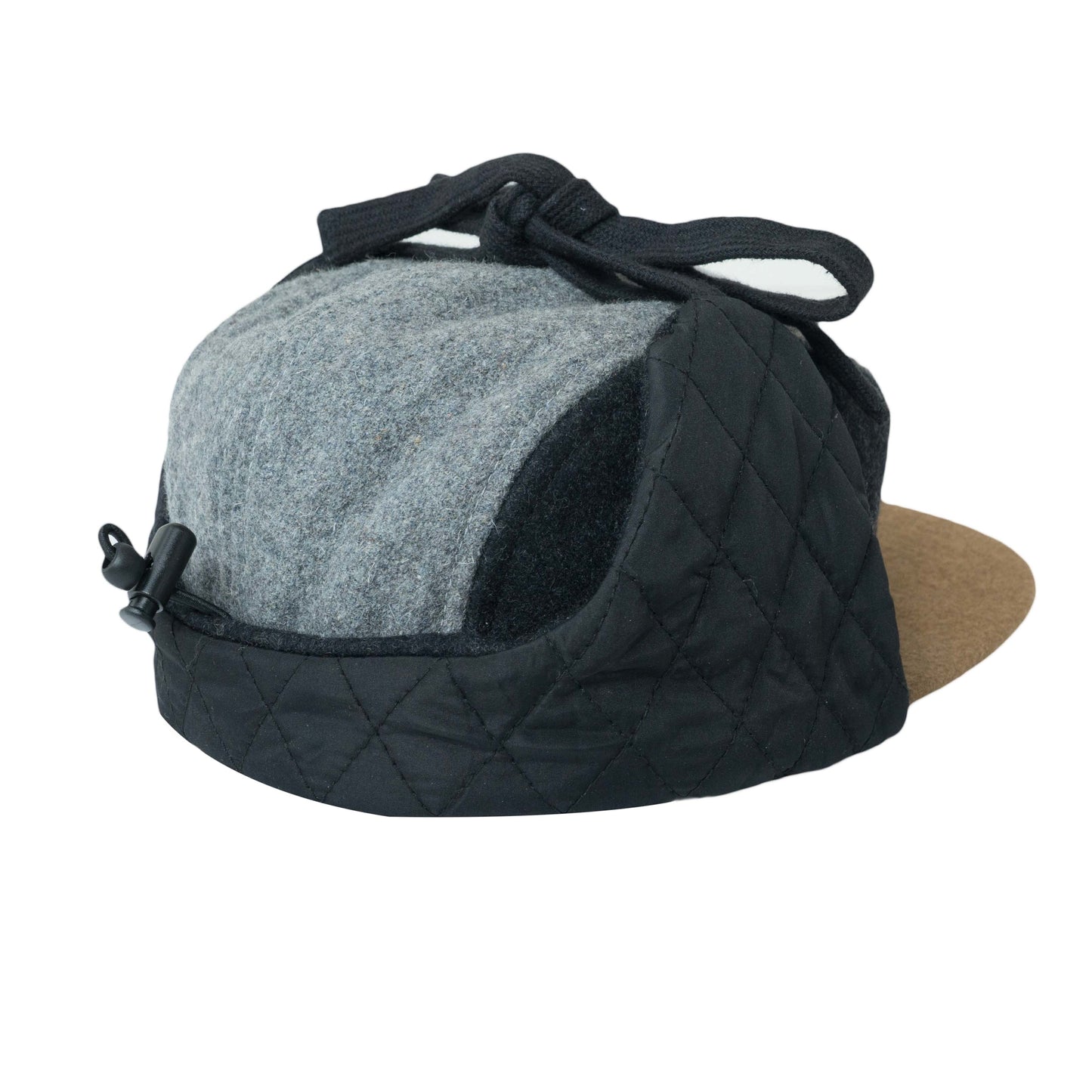 Woll-Schirmmütze mit Ohrenklappen, color block