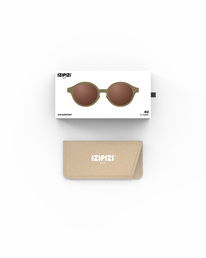 IZIPIZI Kinder Sonnenbrille 0-3 Jahre, glossy kaki