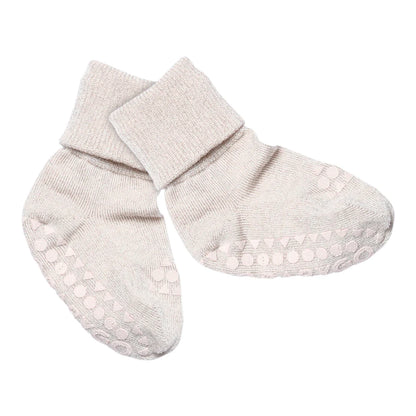Detailansicht GoBabyGo Bambus Anti-Rutsch Socken sand glitter – im Bärechind Winterthur, Zürich, Schweiz erhältlich