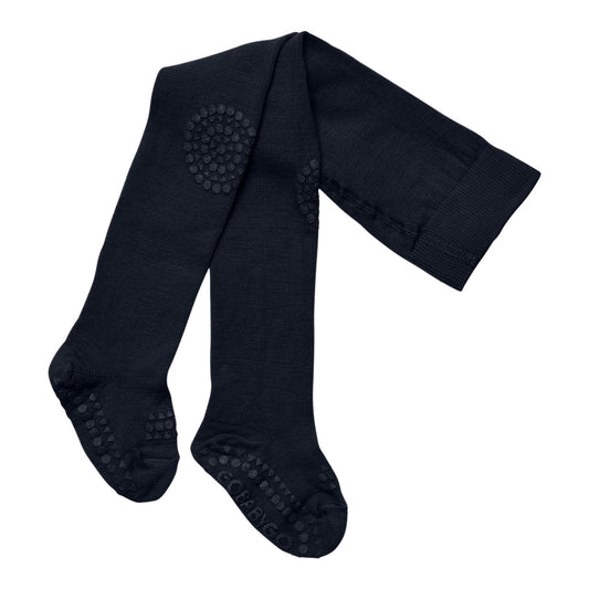 GoBabyGo Bambus Krabbel-Strumpfhose navy mit Anti-Rutsch-Noppen – im Bärechind Winterthur, Zürich, Schweiz erhältlich