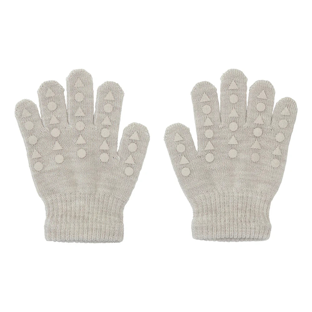 Oeko-Tex Wolle Grip Handschuhe, sand