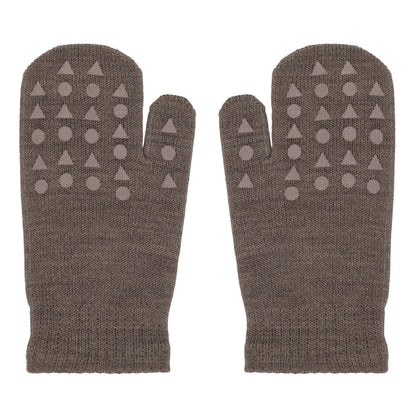 Oeko-Tex Wolle Grip Fausthandschuhe, braun