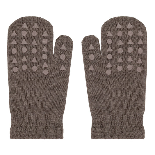 Oeko-Tex Wolle Grip Fausthandschuhe, braun