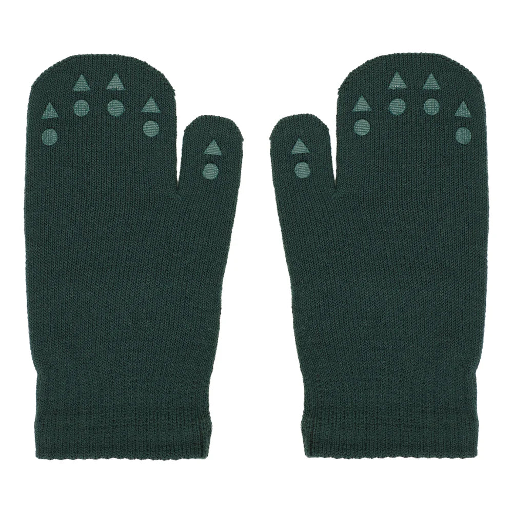 Oeko-Tex Wolle Grip Fausthandschuhe, grün