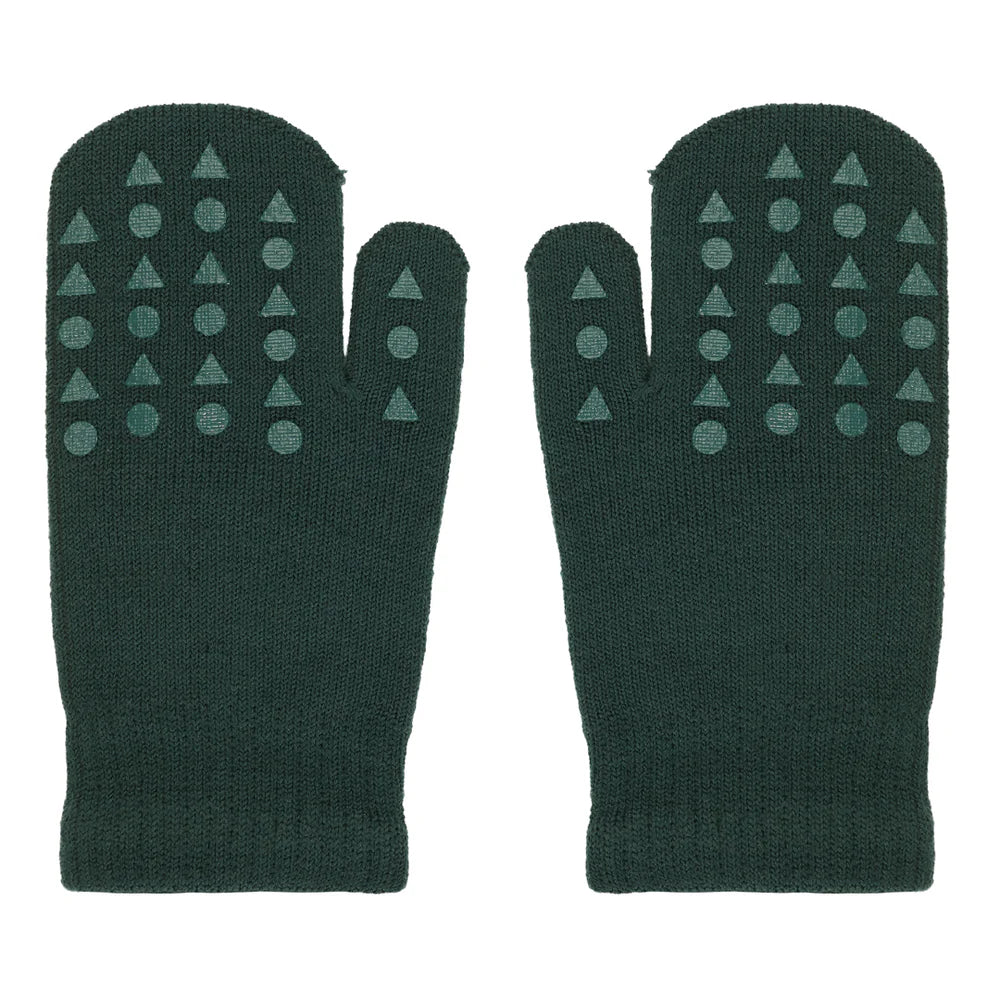 Oeko-Tex Wolle Grip Fausthandschuhe, grün