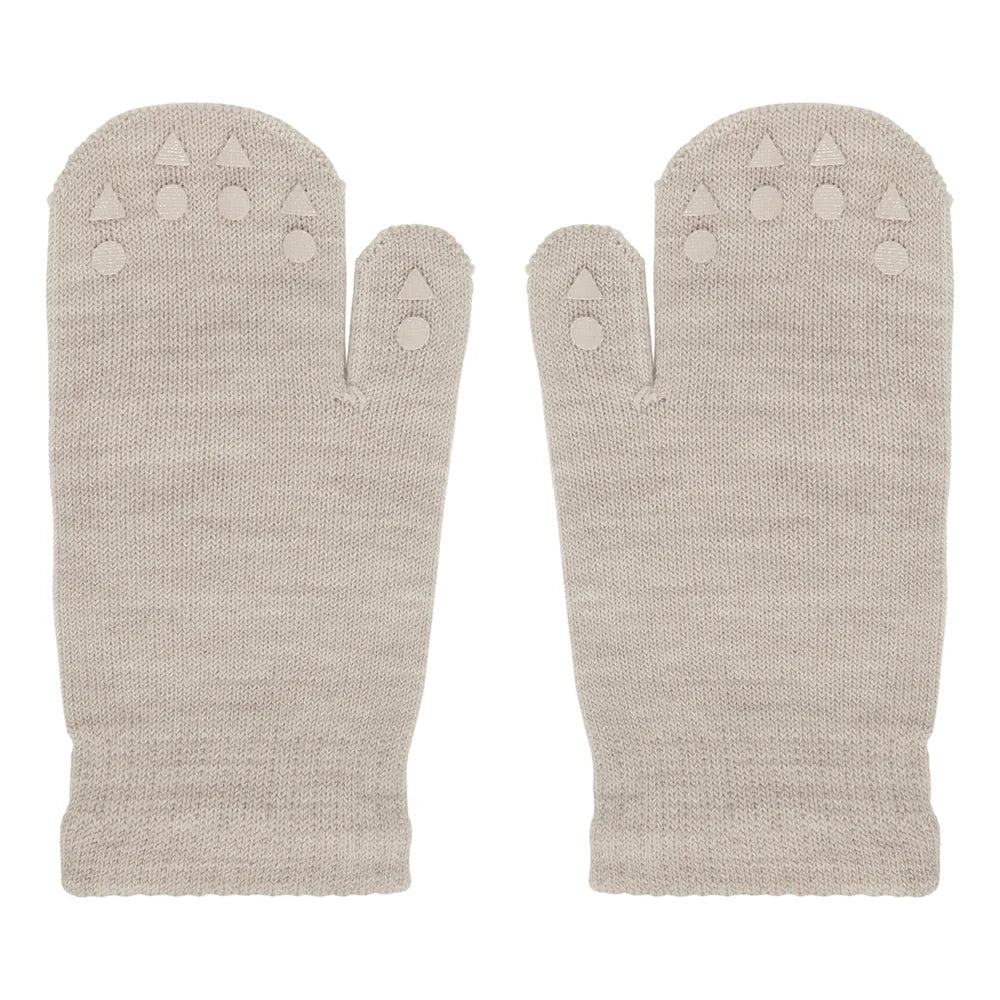 Oeko-Tex Wolle Grip Fausthandschuhe, sand