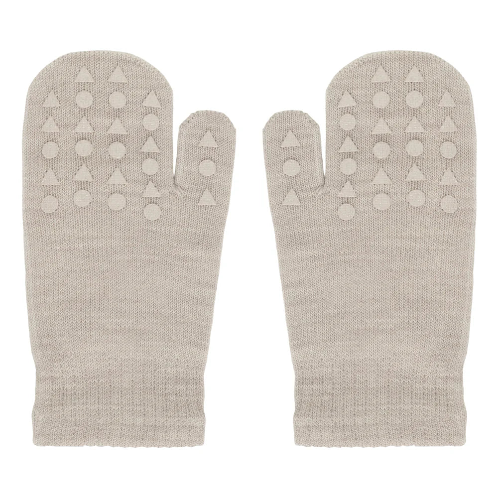Oeko-Tex Wolle Grip Fausthandschuhe, sand