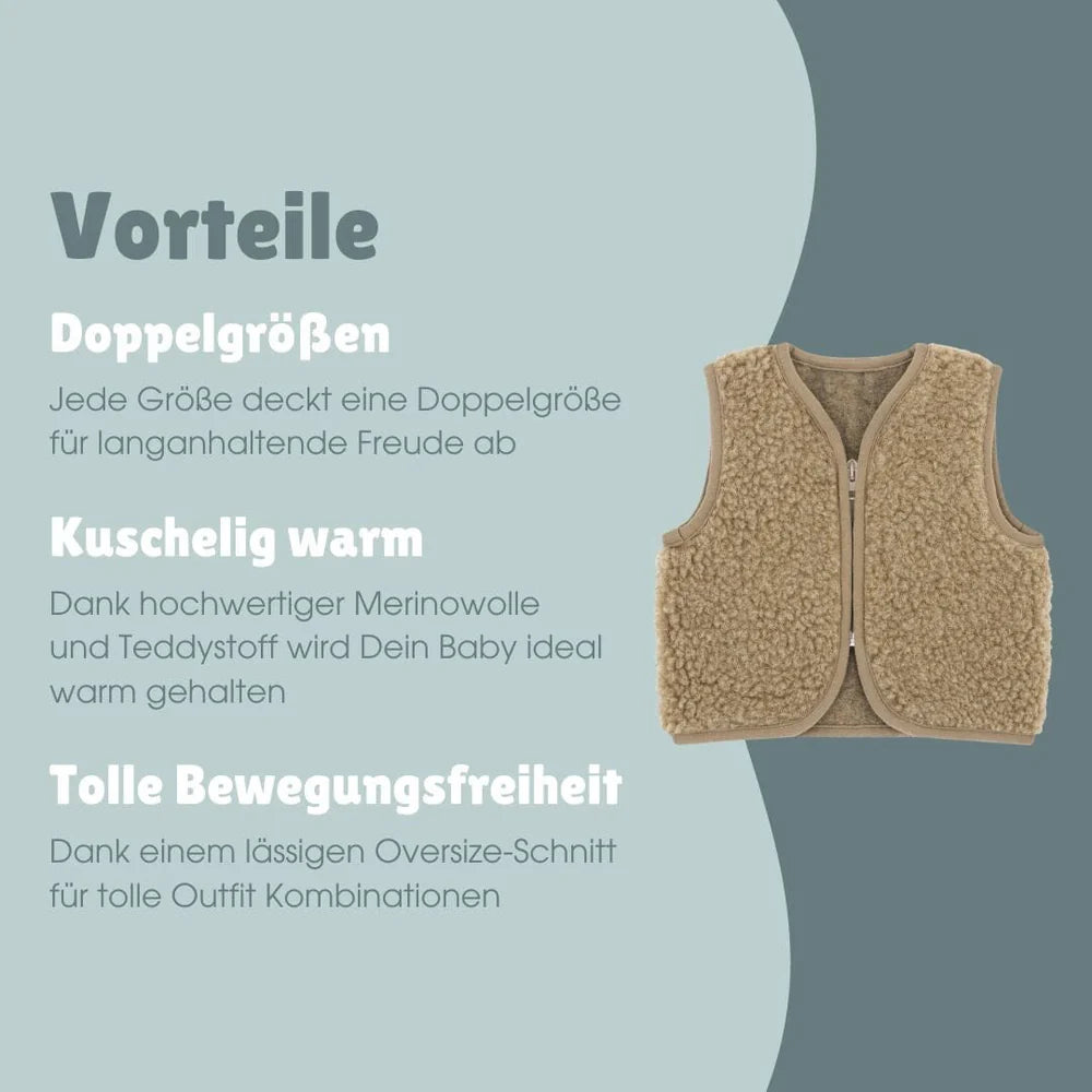 Merinowolle Weste für Babys