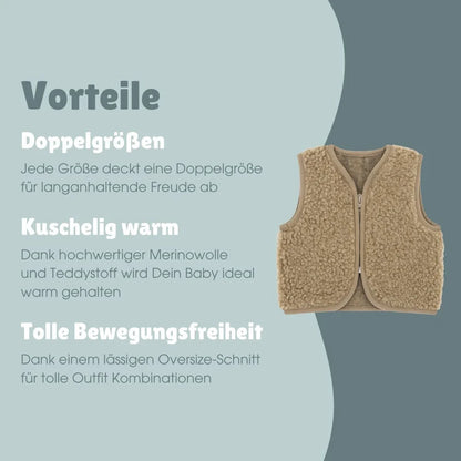 Merinowolle Weste für Babys