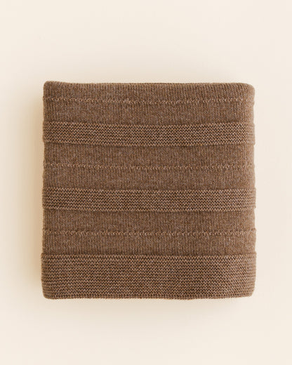 Babydecke Holly aus Merinowolle, Walnut
