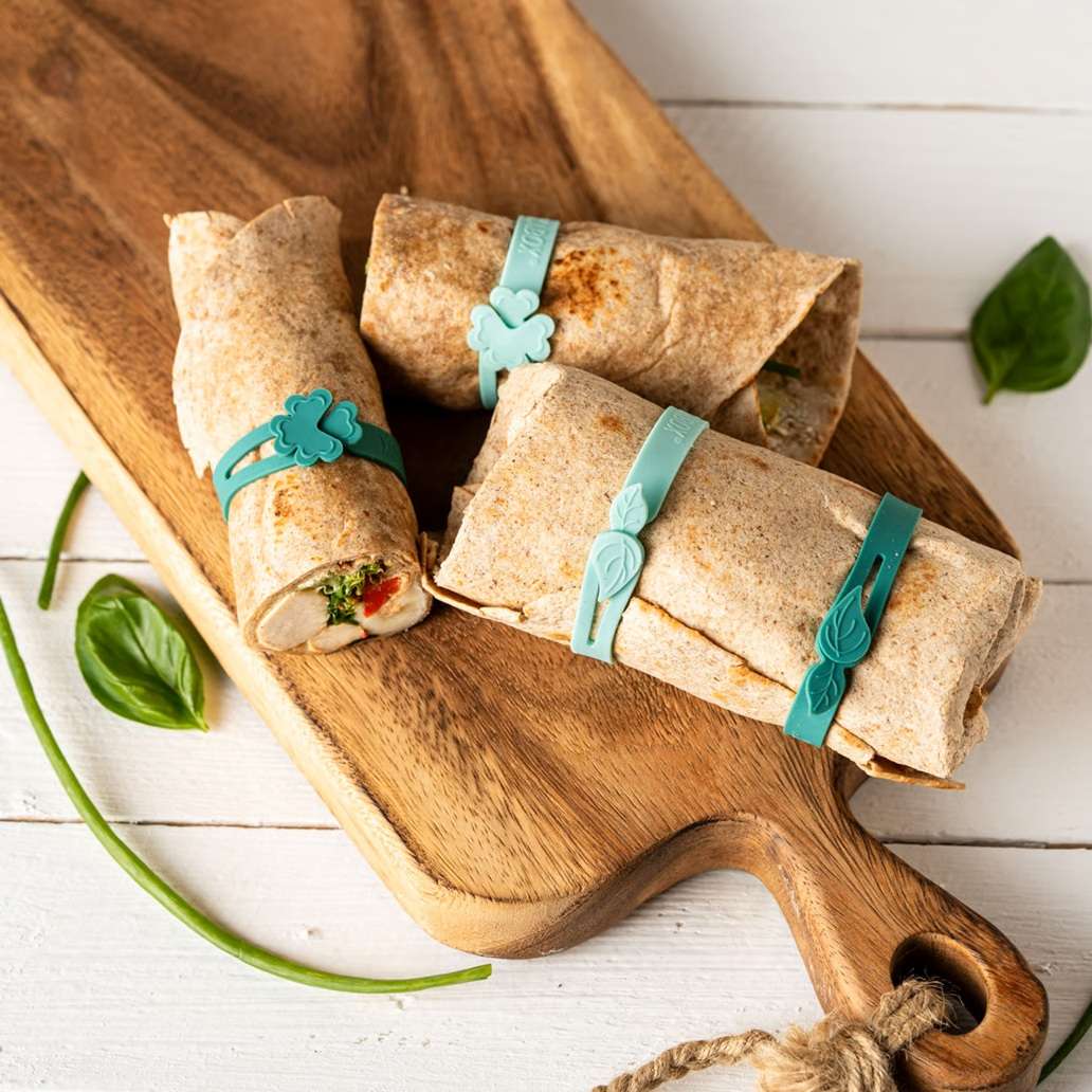 Lekkabox Wrapbänder 4er-Set in Forest, Silikon, erhältlich im Bärechind in Winterthur, Zürich Schweiz.