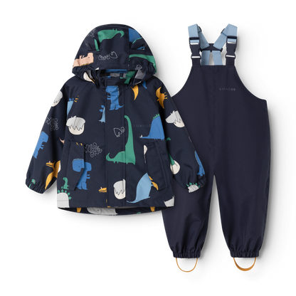Manu Rainwear Set, Dino roar / Classic navy