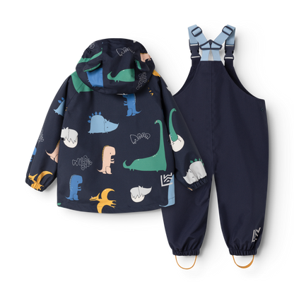 Manu Rainwear Set, Dino roar / Classic navy