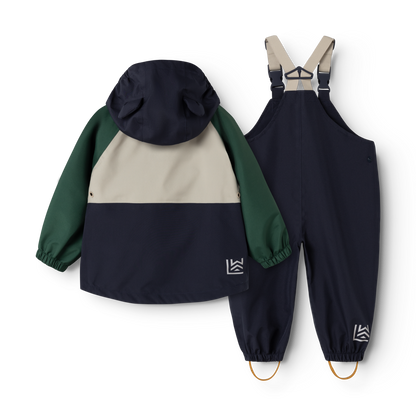 Manu Rainwear Set, Garden green multi mix