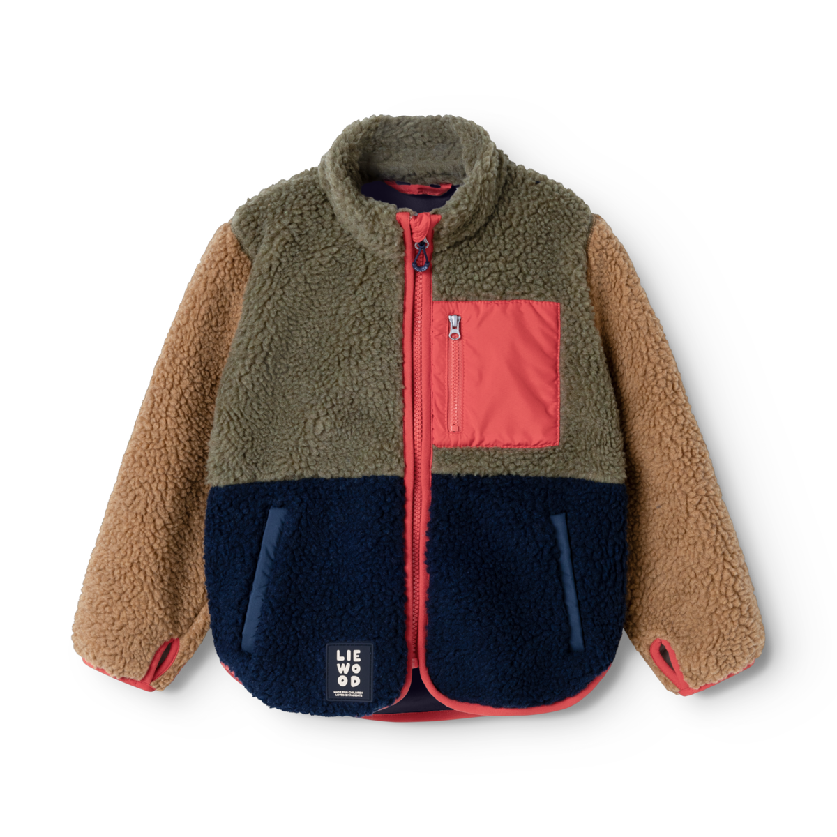 Liewood Nolan Teddyjacke, Army Brown Multi Mix