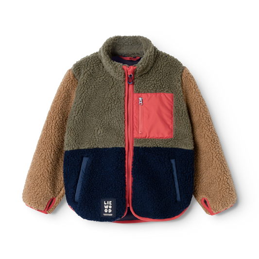 Liewood Nolan Teddyjacke, Army Brown Multi Mix