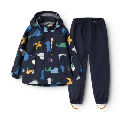 Pedia Rainwear Set, Dino roar / Classic navy