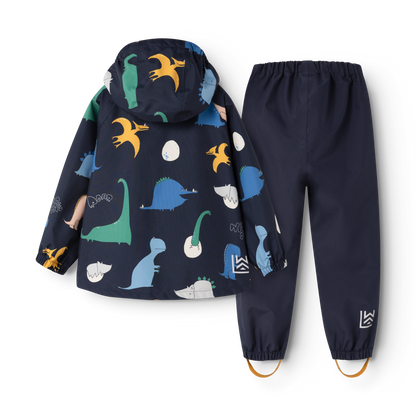 Pedia Rainwear Set, Dino roar / Classic navy
