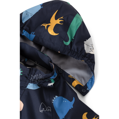 Pedia Rainwear Set, Dino roar / Classic navy