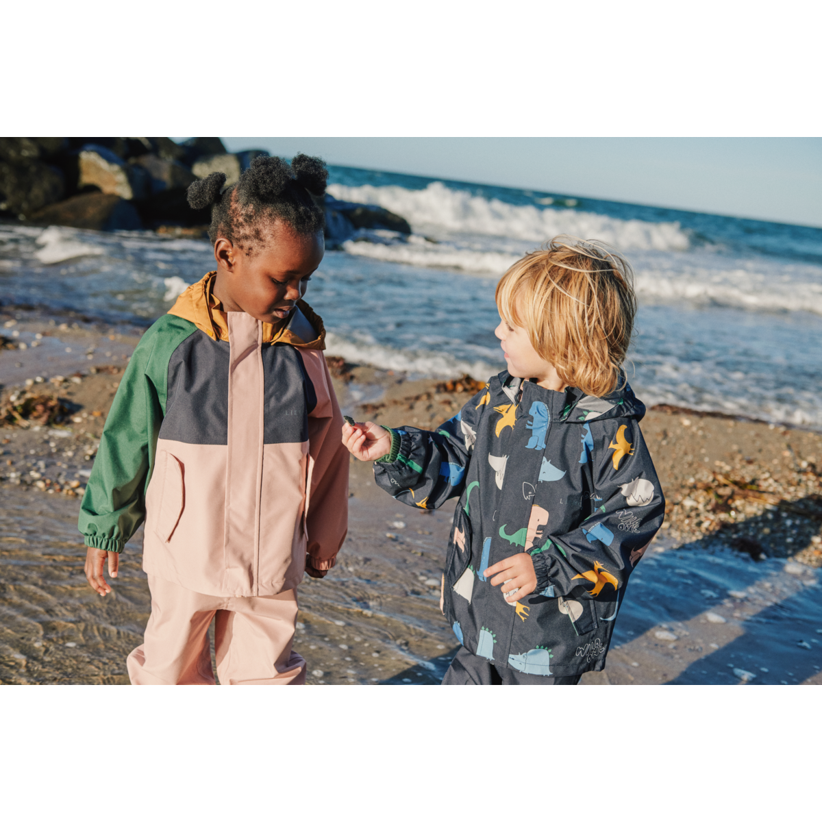 Pedia Rainwear Set, Dino roar / Classic navy