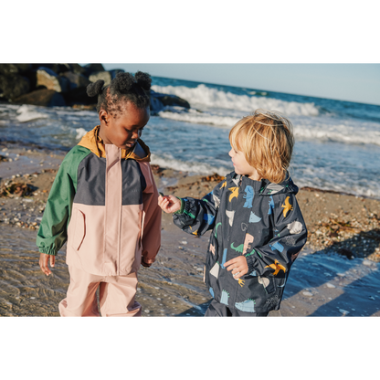 Pedia Rainwear Set, Dino roar / Classic navy