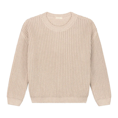 Chunky Women Knit Sweater, moon