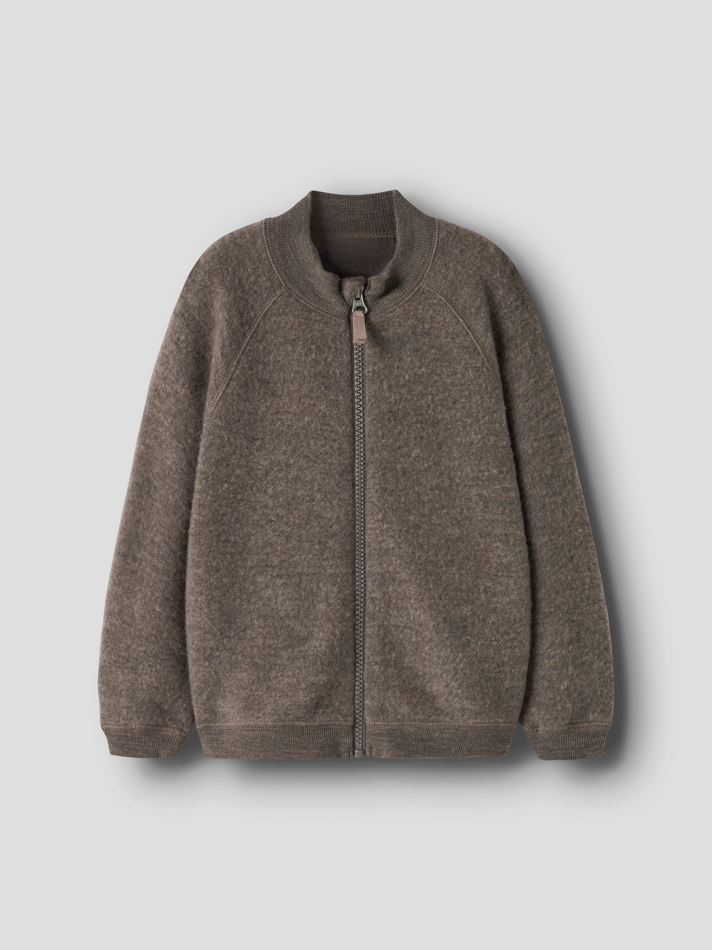 Wollfleece Jäckchen mit Reissverschluss, morel