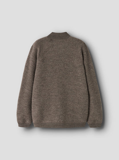 Wollfleece Jäckchen mit Reissverschluss, morel