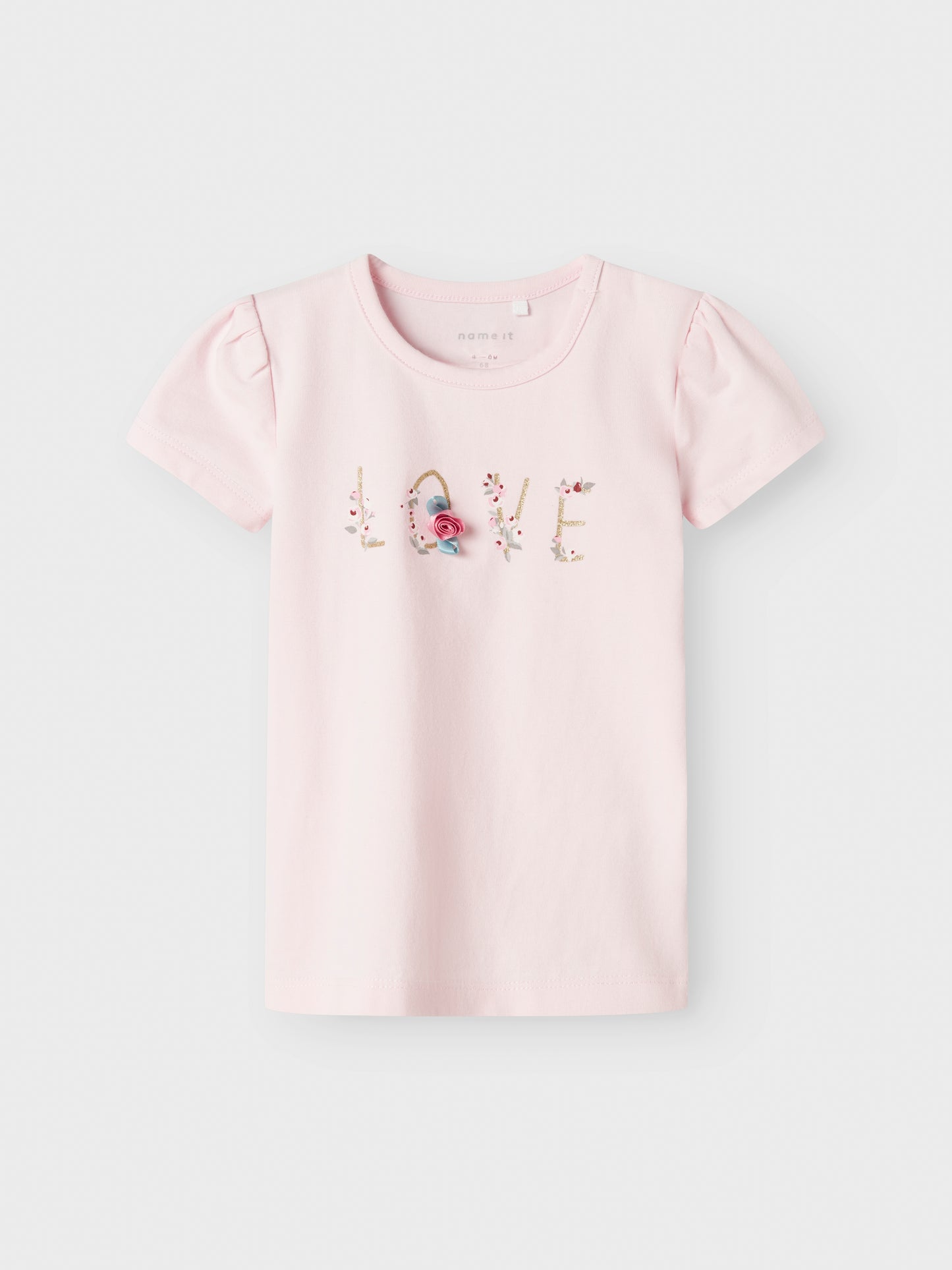 Bio-Baumwoll T-Shirt, rosa Herz