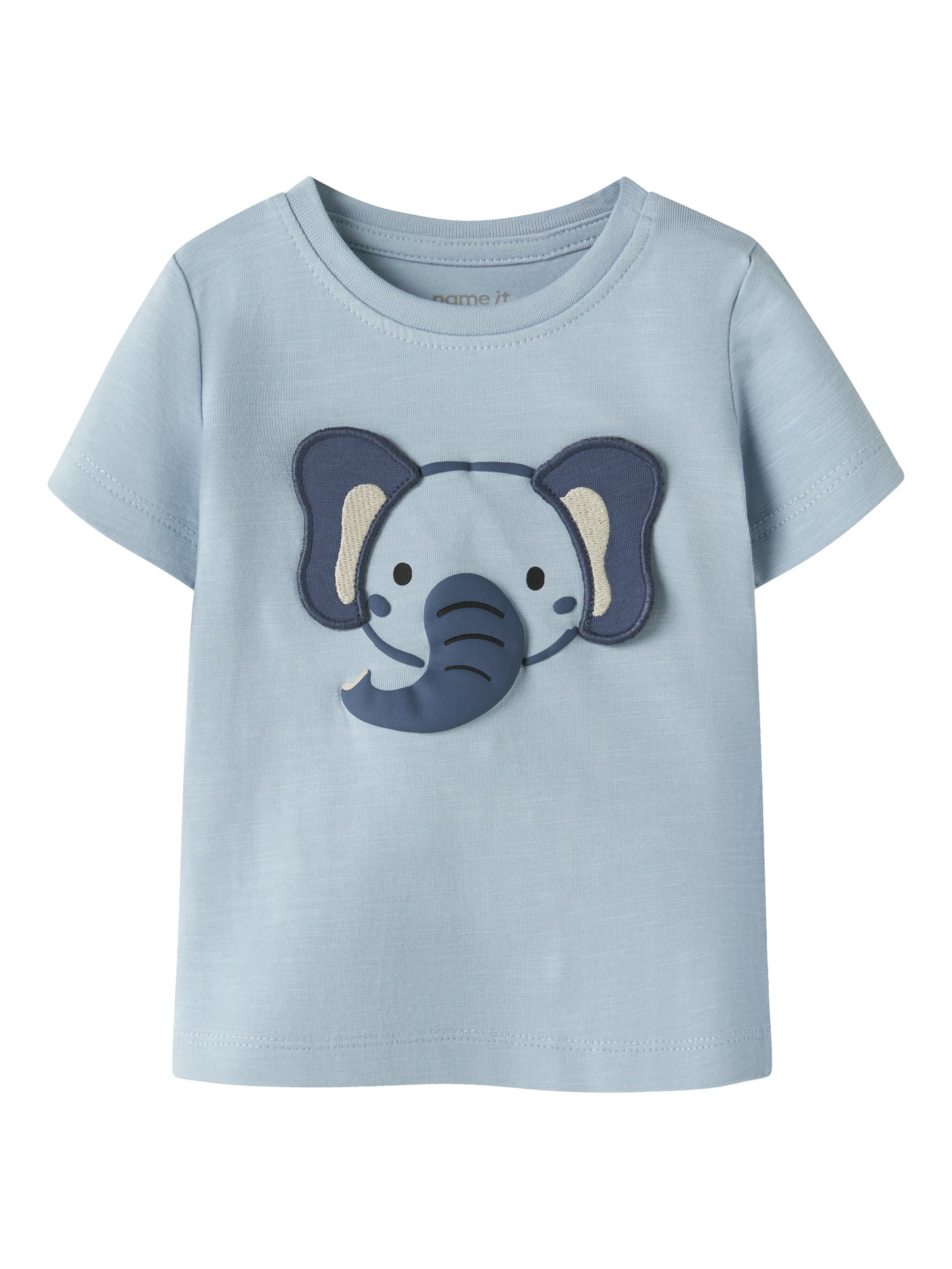 T-Shirt aus Baumwolle mit Elefant-Motiv, blau