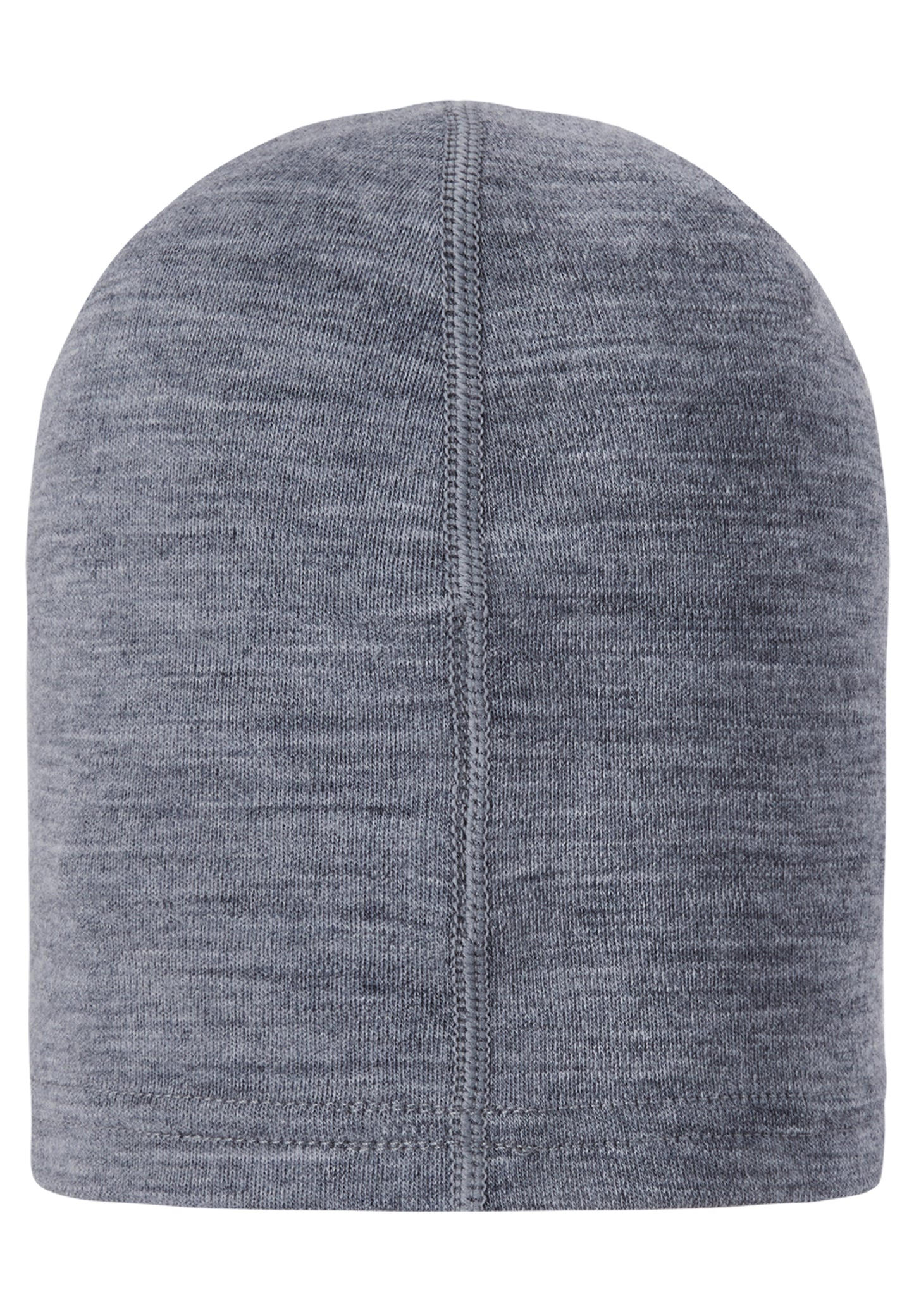 Rückenanicht von Reima Beanie Dimma Melange Grey aus Merinowolle.