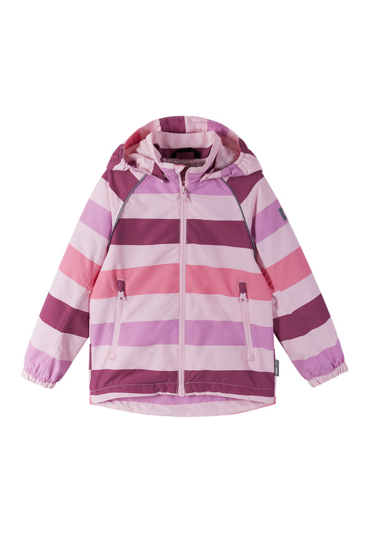 Die Reima Kallavesi Kinder-Regenjacke in Pink – wasserdicht, winddicht und atmungsaktiv. Perfekt für Outdoor-Abenteuer und jedes Wetter. Erhältlich im Bärchind Laden in Winterthur, Zürich oder online mit Versand in die ganze Schweiz.