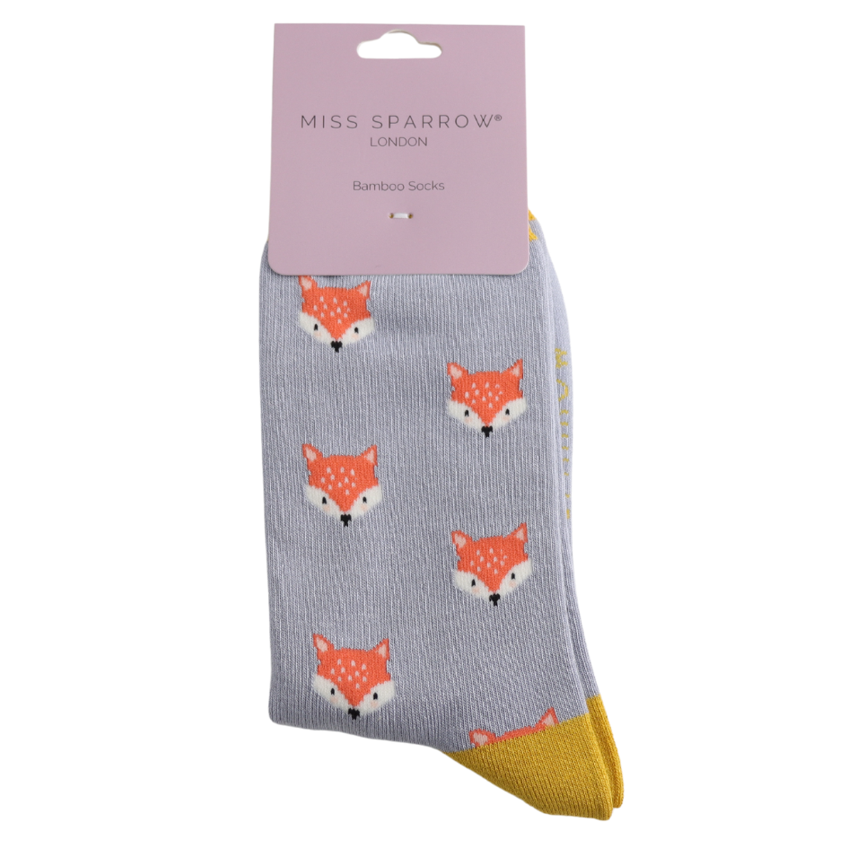Miss Sparrow Bambus Socken Damen Fuchs