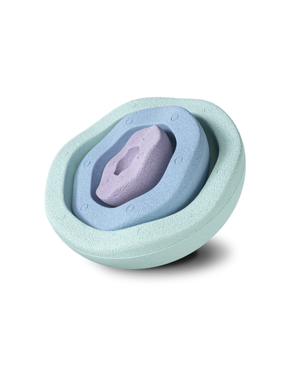 Stapelstein Inside pastel Set in Mint, Hellblau und Hellviolett – stapelbar, kreativ und nachhaltig bei Bärechind Winterthur