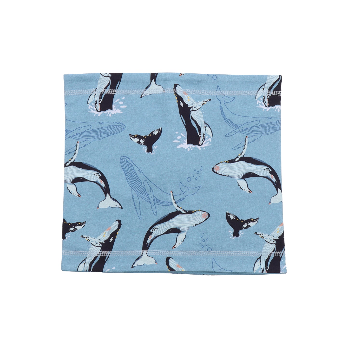 Wendbarer Kinderloop mit Wal-Print aus Bio-Baumwolle – erhältlich bei Bärechind in Winterthur, Zürich, Schweiz.