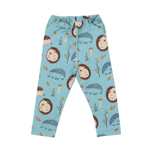 Kinderleggings mit Igel-Motiv aus Bio-Baumwolle von Walkiddy, zu kaufen bei Bärechind in Winterthur, Zürich Schweiz.