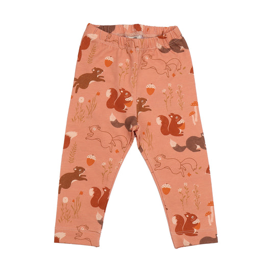 Baby Leggings aus Bio-Baumwolle mit Einhörnchen-Print von WALKIDDY – erhältlich bei Bärechind in Winterthur, Zürich, Schweiz.