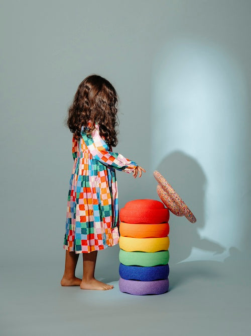 OSTERAKTION: Stapelstein Super Confetti Rainbow Set classic 6+1