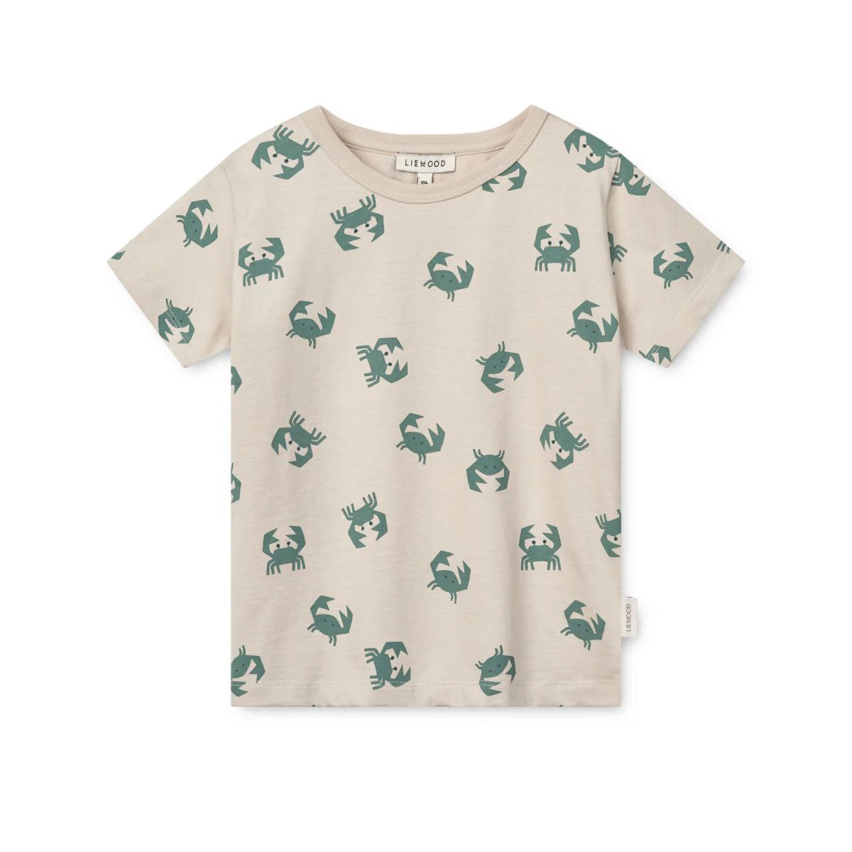 Apia Kurzarm-T-Shirt mit Krabben-Print – Hergestellt aus GOTS-zertifizierter Bio-Baumwolle. Bequemes und nachhaltiges Kinder-T-Shirt. Erhältlich in Winterthur, Zürich, Schweiz.