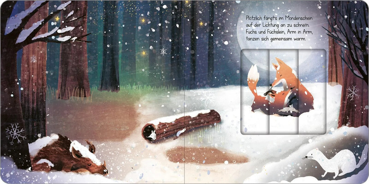 arsEdition Pappbilderbuch Wenn es Winter wird und schneit mit Verwandlungsschiebern, erhältlich bei Bärechind