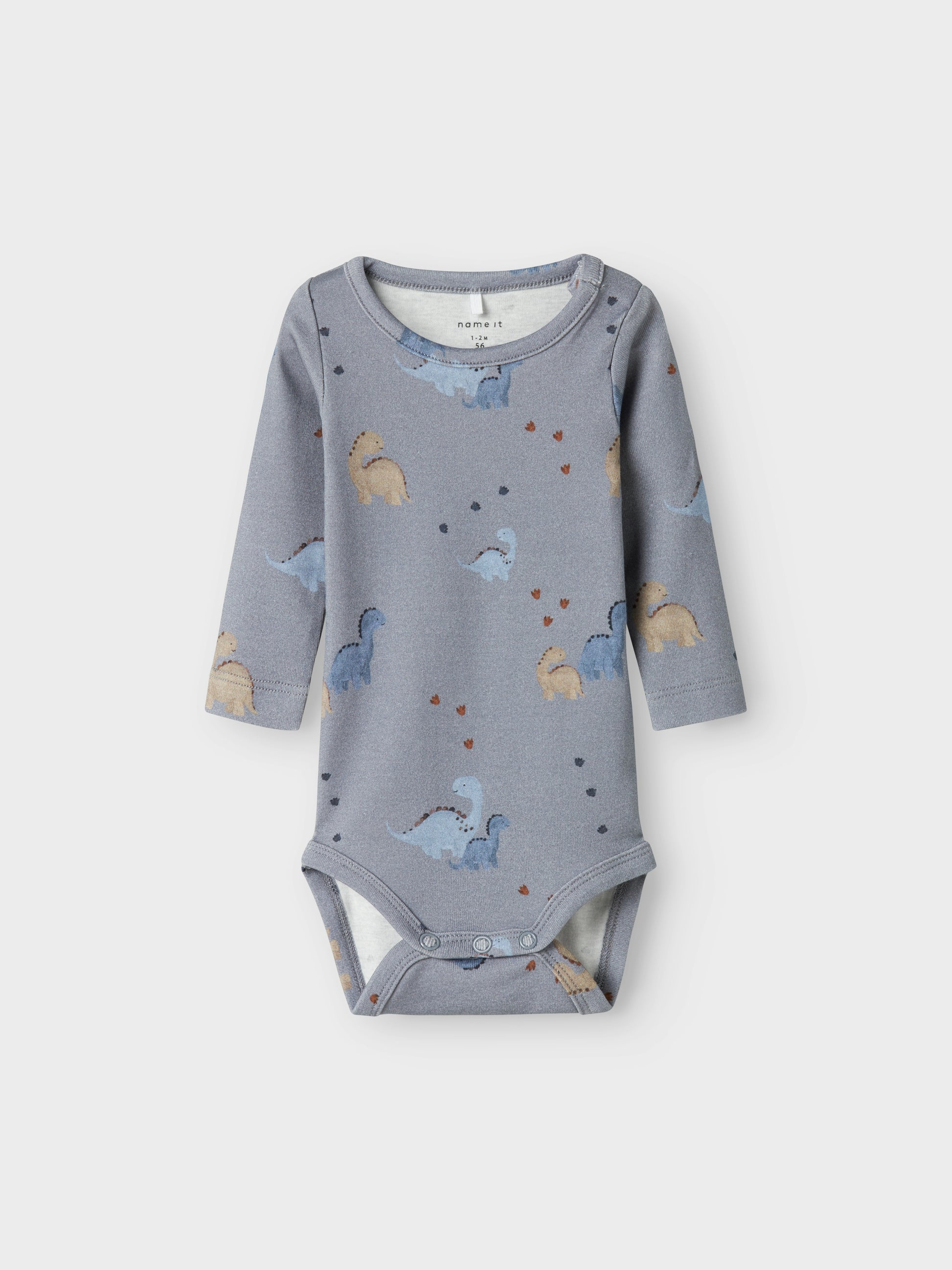 Baby-Body in Tradewinds Grau-Blau mit Tiermotiv, Bärechind, Winterthur, Zürich Schweiz