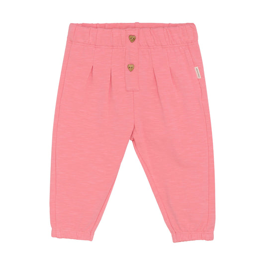 Baby-Sweathose in Erdbeer-Pink von Minymo, weicher Baumwollstoff, elastischer Bund, erhältlich in Winterthur, Zürich, Schweiz