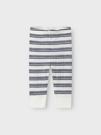 Gestreifte Baby Wollleggings von Name it aus 100 % Wolle, Vorderseite – erhältlich bei Bärechind in Winterthur, Zürich Schweiz