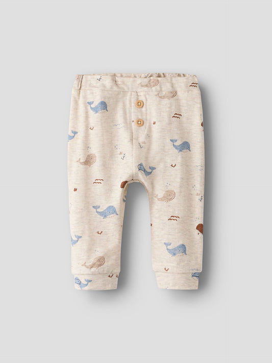 Babyhose mit Wal und Unterwasser Muster aus Bio Baumwolle von NAME IT bei Bärechind Kinderladen Winterthur Zürich Schweiz