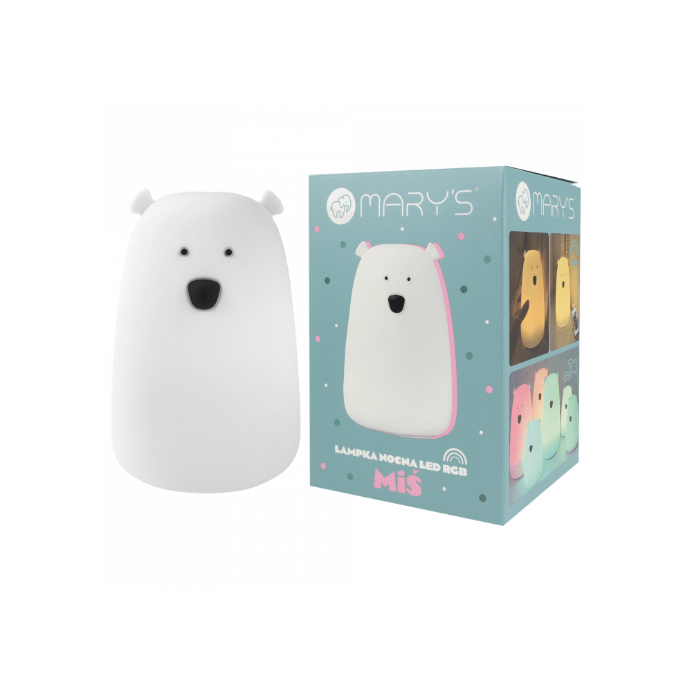 Verpackte Mary’s Bärenlampe, Kinder Nachtlicht aus Silikon mit Fernbedienung, erhältlich im Bärechind Winterthur Zürich Schweiz.