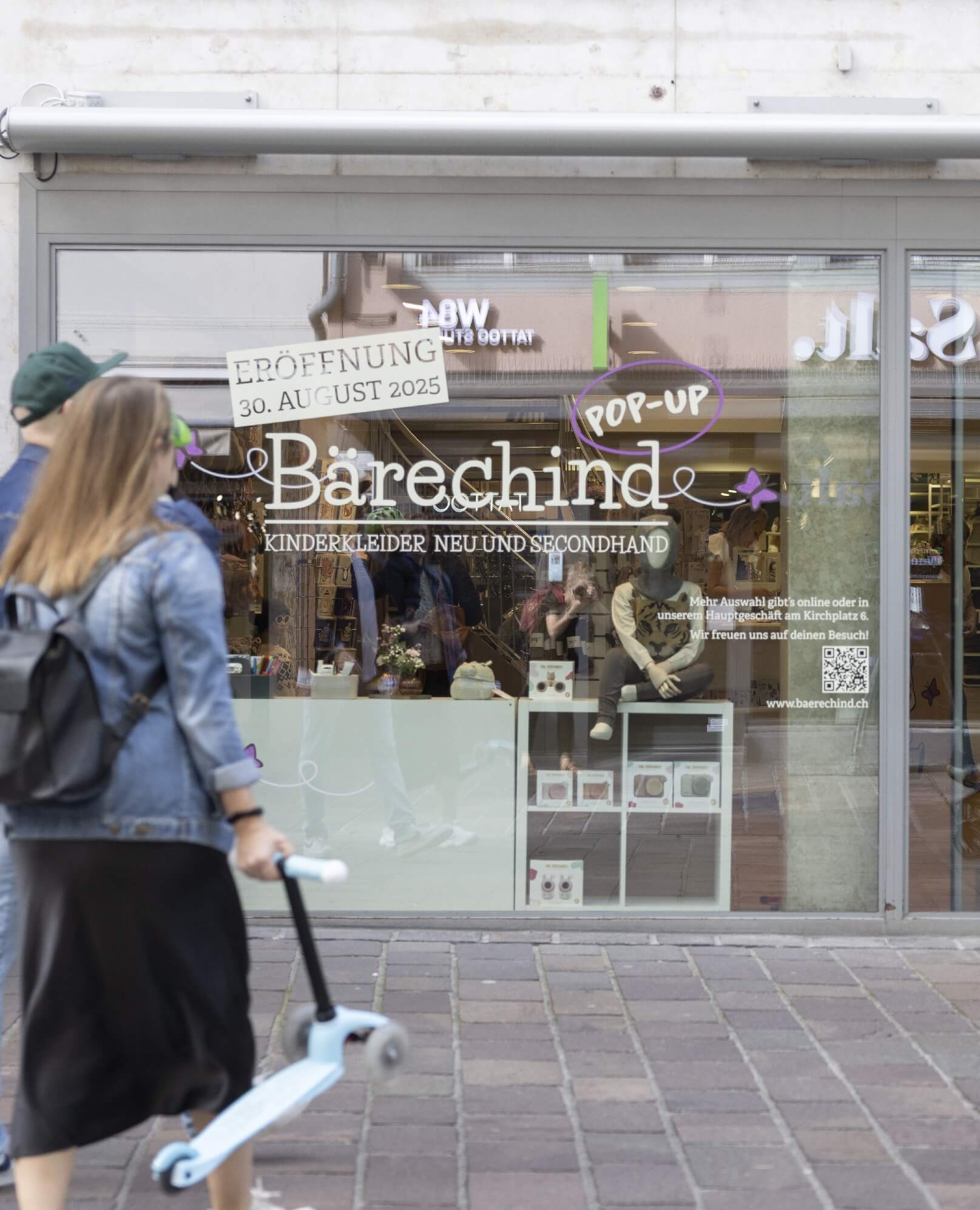 Aussenansicht vom Bärechind Pop-Up in Winterthur